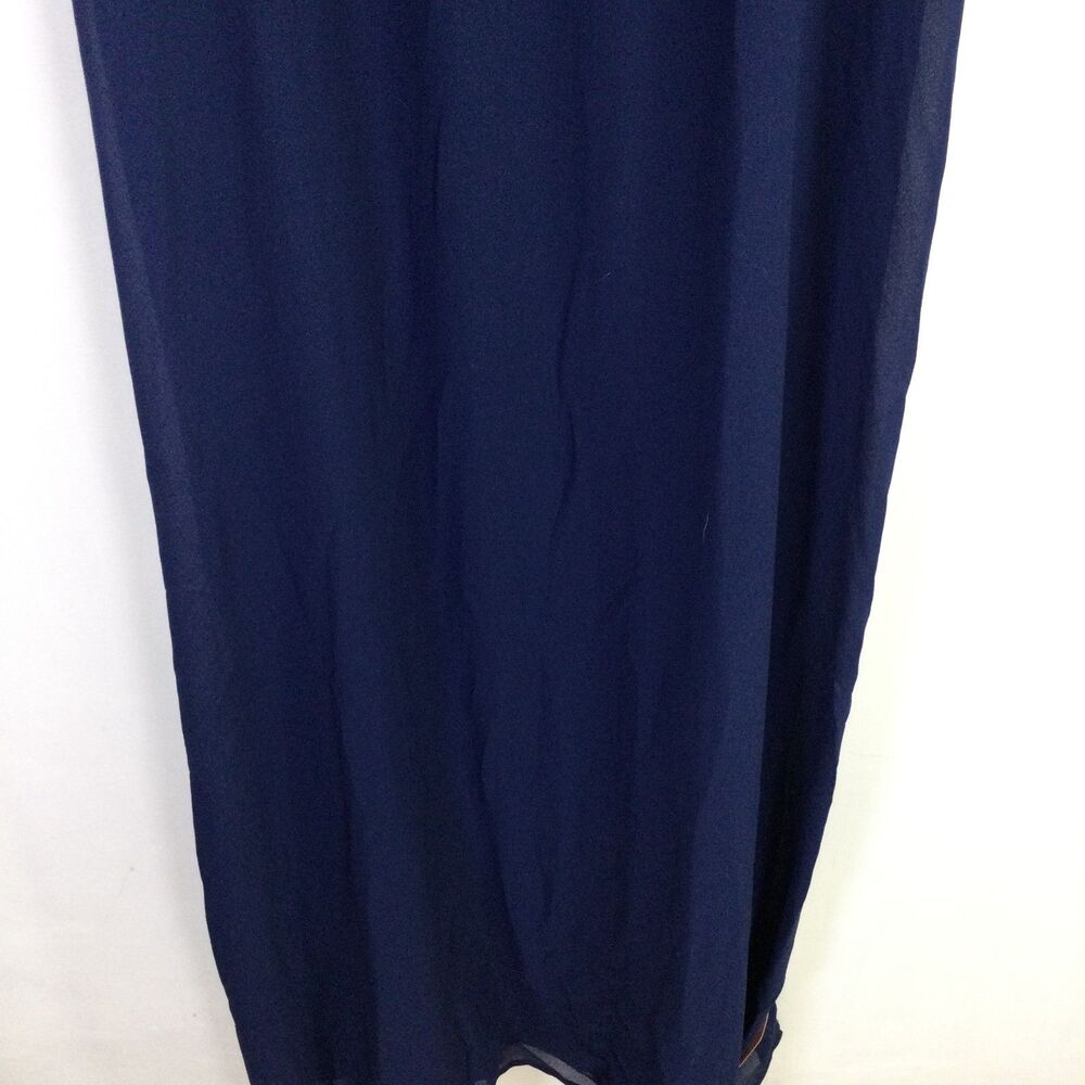 Lulus Womens Mock-Neck Maxi Dress Sleeveless Casual Navy Blue Size Medium NWT - Picture 7 of 16
